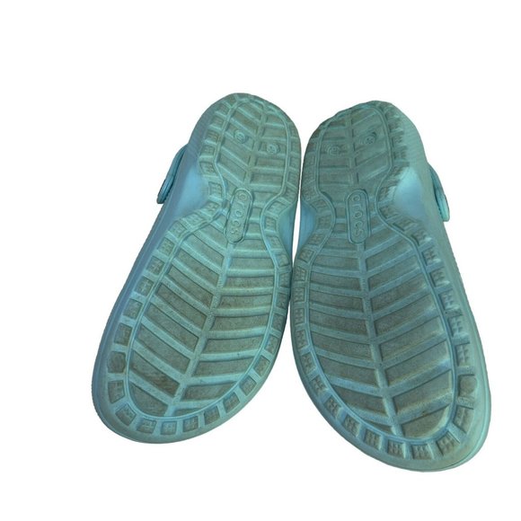 CROCS‎ Unisex 203591 Faux Fur Lined Turquoise Slip On Shoes Clogs Size M-9/W-11 - Picture 10 of 10